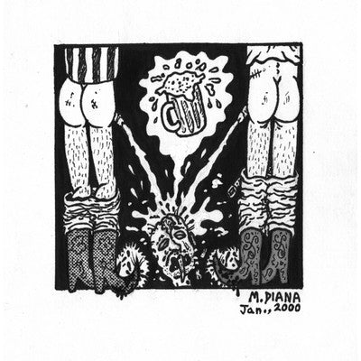 Mike Diana - Pissing on a Head outside the Bar