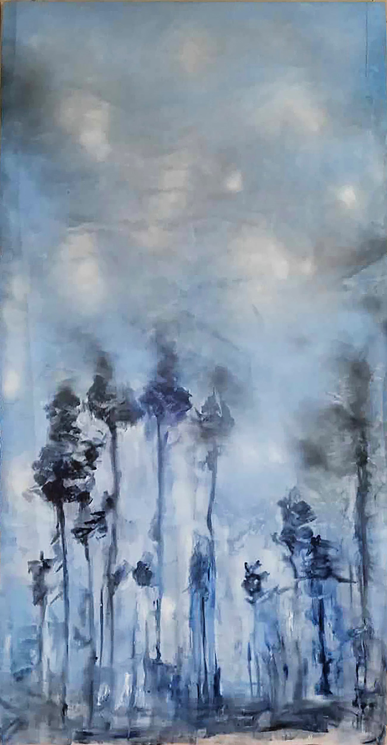 Štěpánka Šimlová: Mezi stromy 2 (2023, malba na plátně)