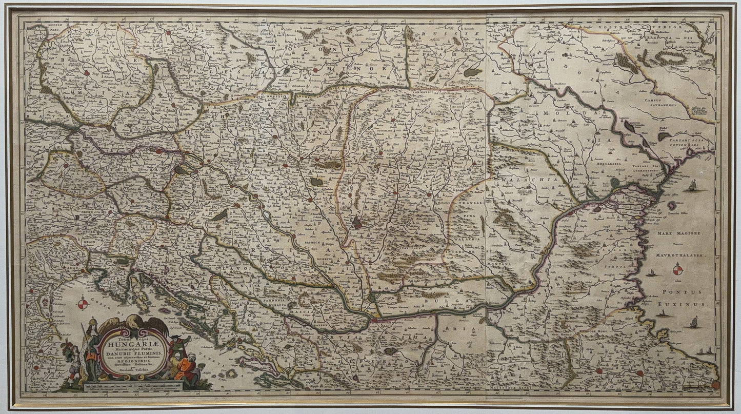 Nicolaus Visscher: Kingdom of Hungary and Danube river