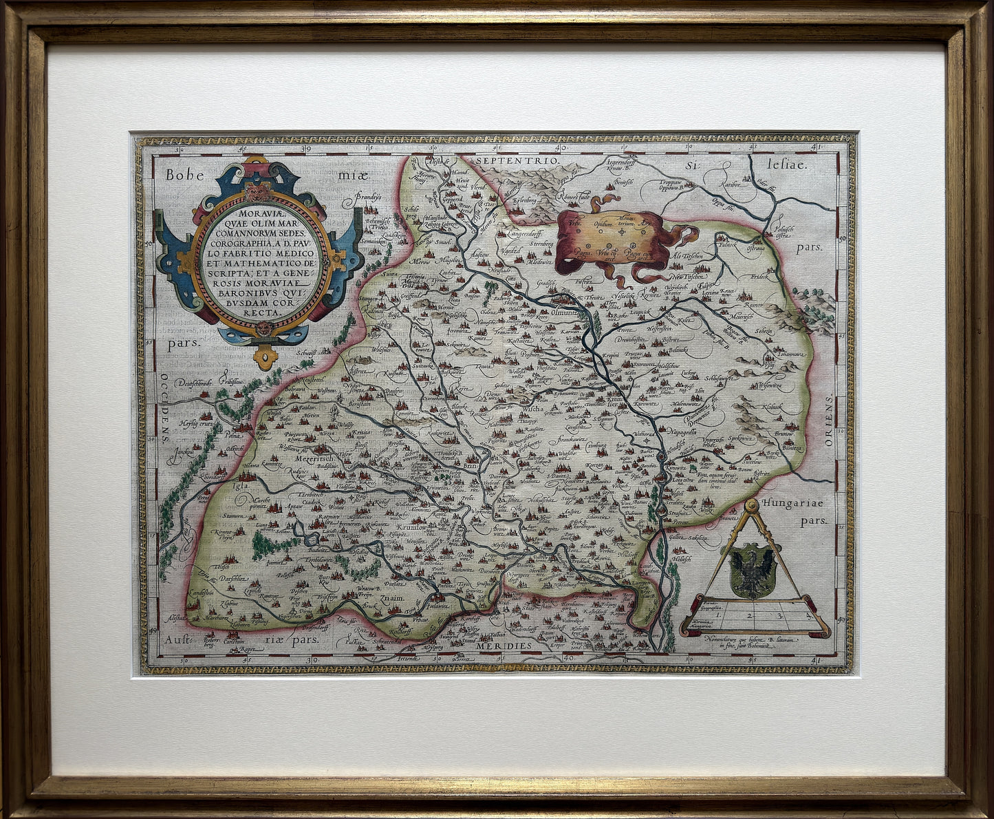 Fabricius’ Map of Moravia (Moravia, Quae Olim Marcomannorum Sedes)