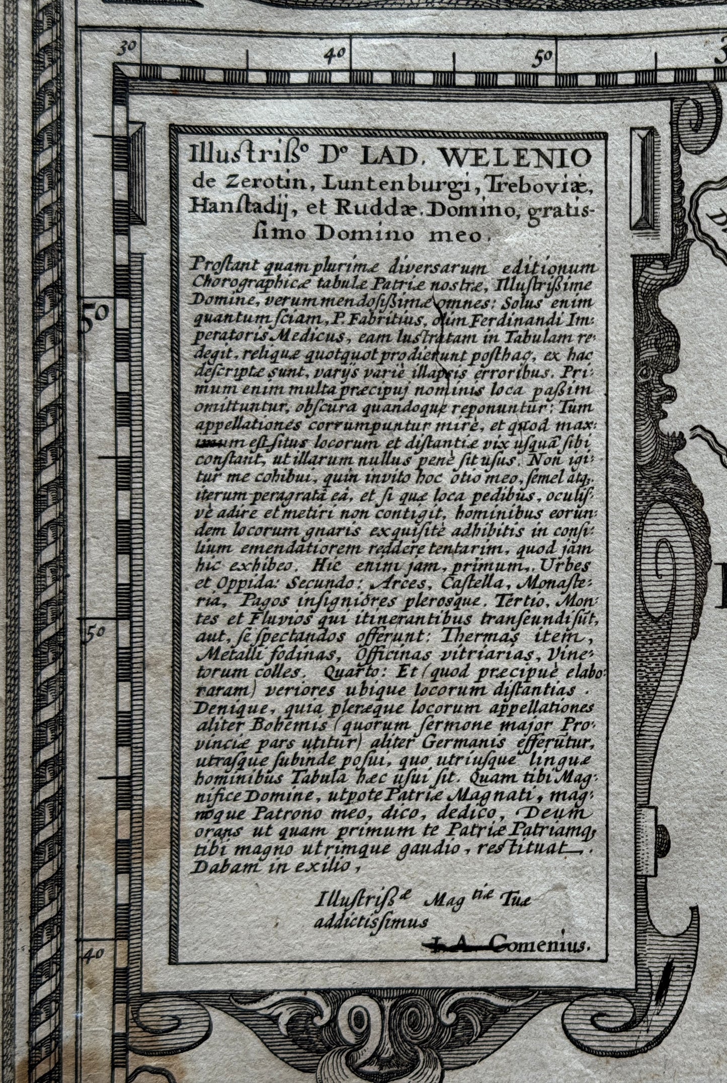 Comenius’ Map of Moravia (Visscher’s edition, 1664)