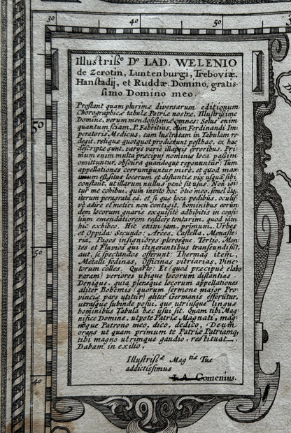 Comenius’ Map of Moravia (Visscher’s edition, 1664)