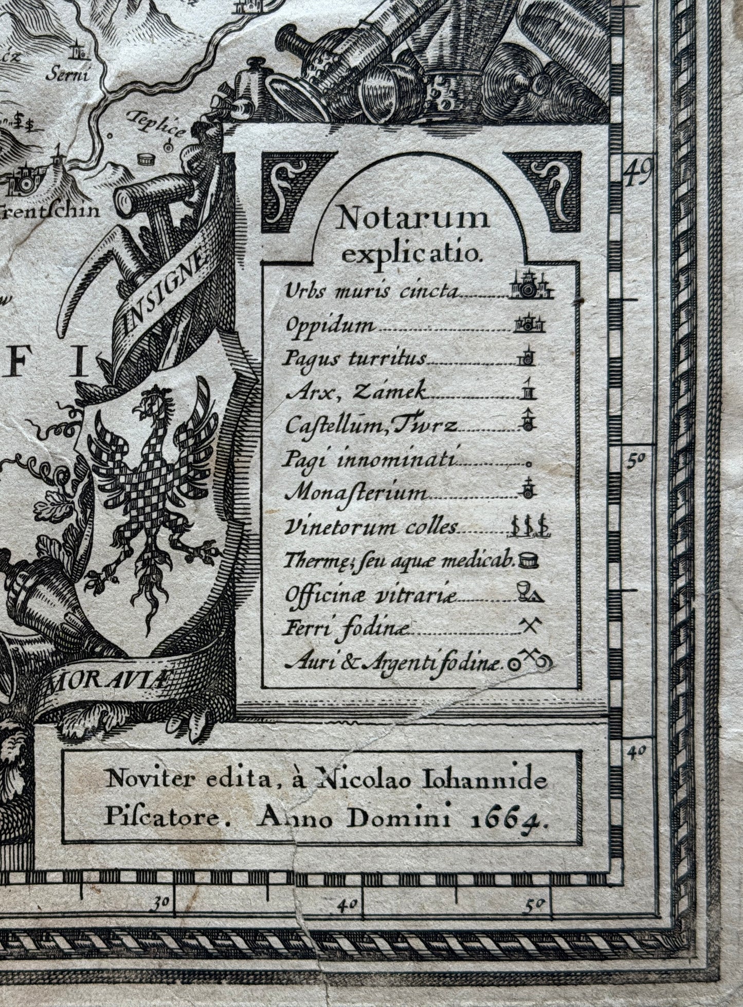 Comenius’ Map of Moravia (Visscher’s edition, 1664)