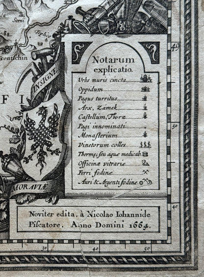Comenius’ Map of Moravia (Visscher’s edition, 1664)