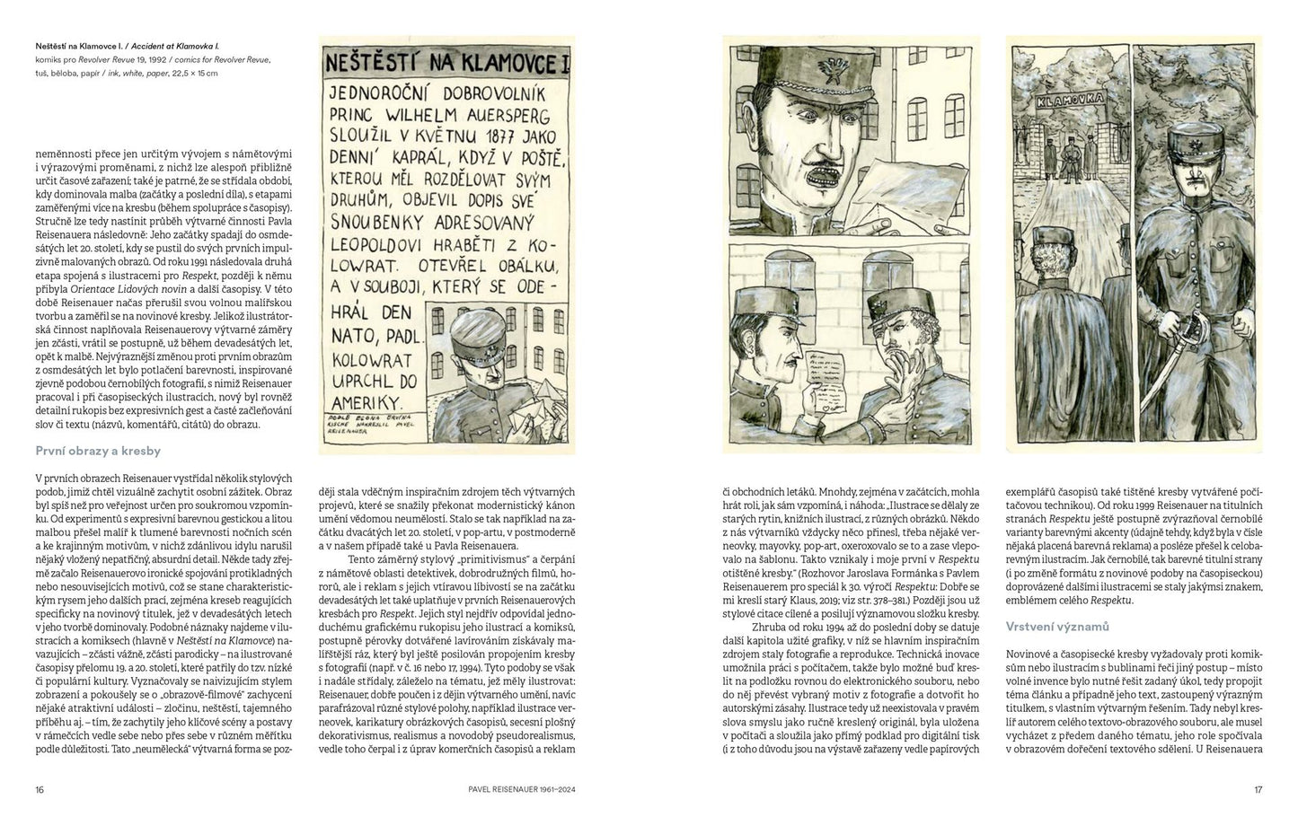 Pavel Reisenauer: Tvorba pro Respekt, obrazy, kresby, ilustrace, fotografie