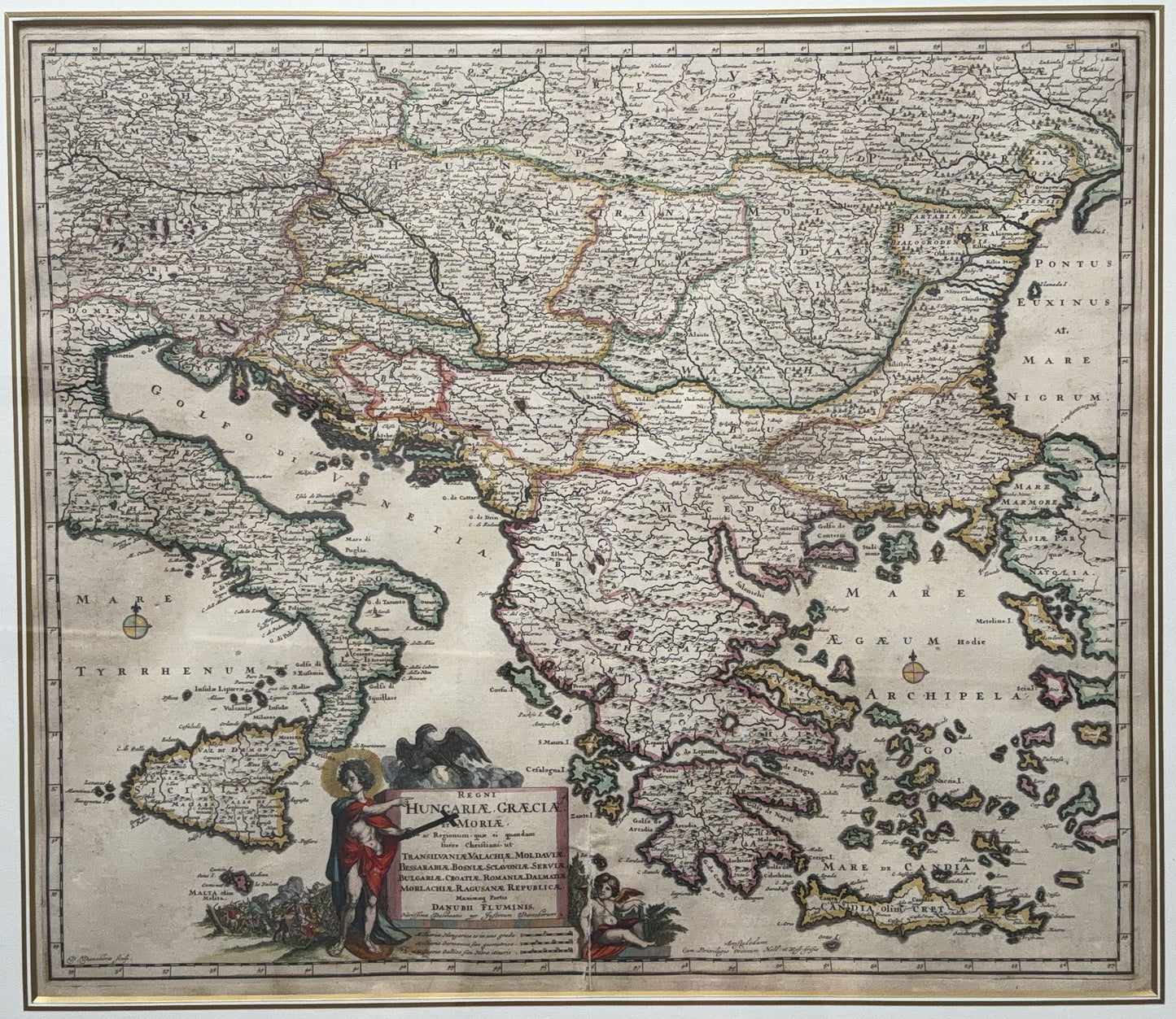 Iustinus Danckerts: Map of Central and Southern Europe