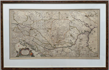 Nicolaus Visscher: Kingdom of Hungary and Danube river