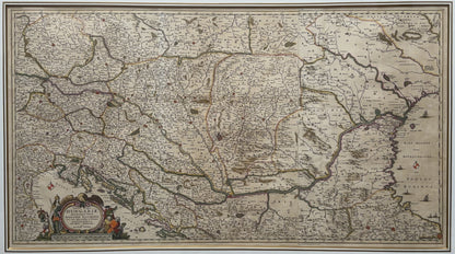 Nicolaus Visscher: Kingdom of Hungary and Danube river